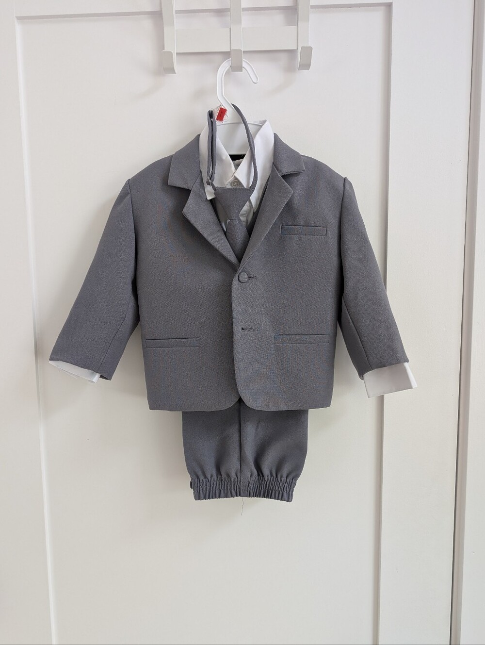 Little Boys Gray 5-Piece Suit Set 24 Months
